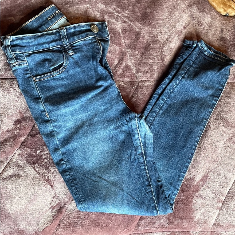 American Eagle Outfitters Dark Blue Skinny Jeans